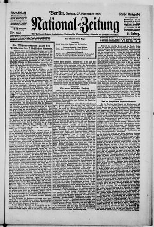 National-Zeitung vom 27.11.1908