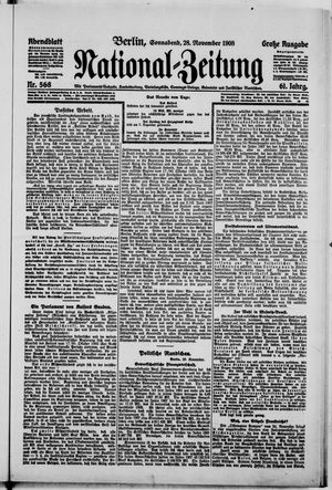 National-Zeitung vom 28.11.1908