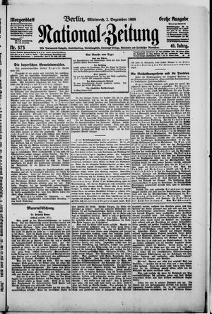 National-Zeitung on Dec 2, 1908