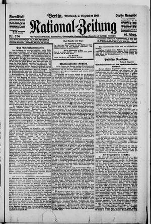 National-Zeitung on Dec 2, 1908