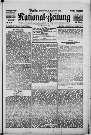 National-Zeitung on Dec 5, 1908