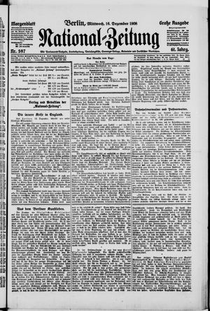 National-Zeitung vom 16.12.1908