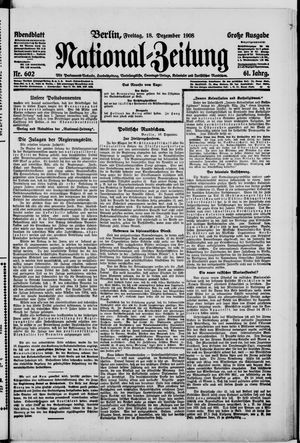 National-Zeitung vom 18.12.1908