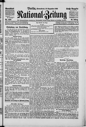 National-Zeitung vom 19.12.1908