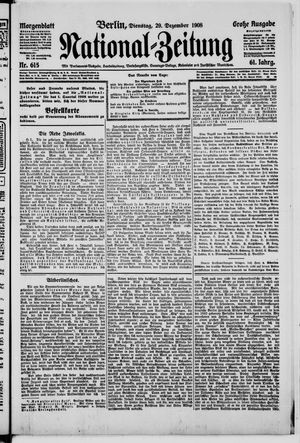 National-Zeitung vom 29.12.1908