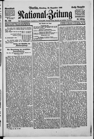 National-Zeitung vom 29.12.1908