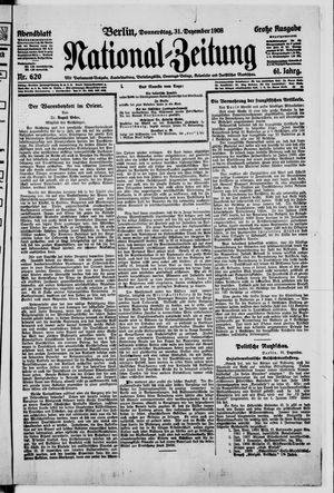 Nationalzeitung on Dec 31, 1908