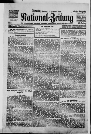 Nationalzeitung vom 01.01.1909