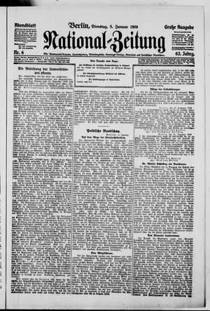 Nationalzeitung vom 05.01.1909