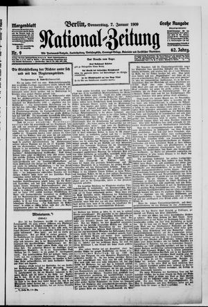 Nationalzeitung vom 07.01.1909