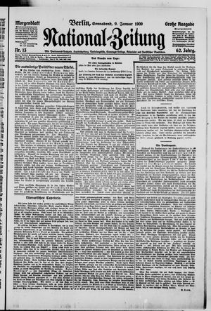 Nationalzeitung vom 09.01.1909
