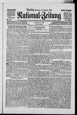 National-Zeitung on Jan 10, 1909