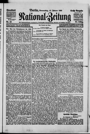 Nationalzeitung on Jan 14, 1909