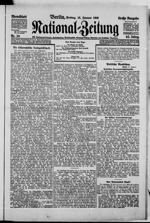 Nationalzeitung on Jan 15, 1909