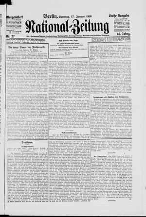 Nationalzeitung vom 17.01.1909