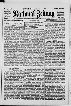 Nationalzeitung on Jan 19, 1909