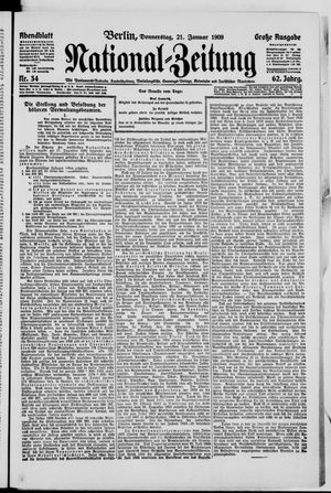 Nationalzeitung vom 21.01.1909