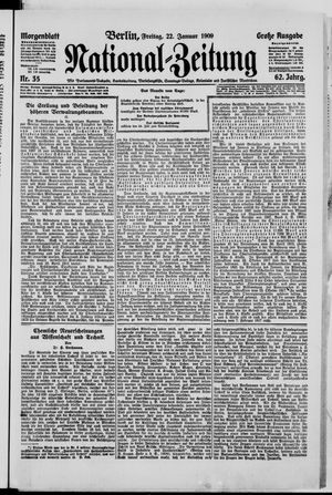 Nationalzeitung vom 22.01.1909