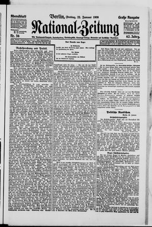 Nationalzeitung vom 22.01.1909