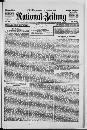 Nationalzeitung on Jan 24, 1909