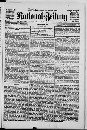 Nationalzeitung vom 26.01.1909