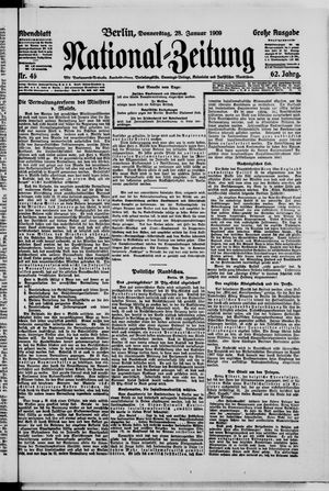 Nationalzeitung vom 28.01.1909