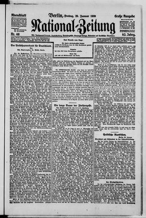 National-Zeitung vom 29.01.1909