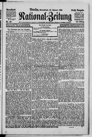 Nationalzeitung vom 30.01.1909