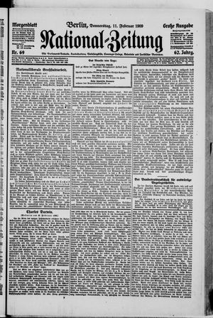 Nationalzeitung on Feb 11, 1909