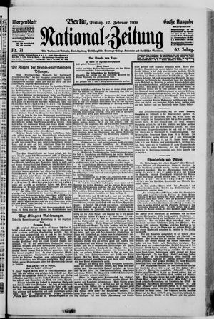 Nationalzeitung vom 12.02.1909