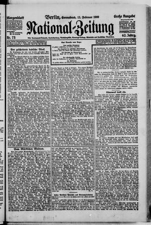 Nationalzeitung on Feb 13, 1909