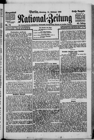 Nationalzeitung on Feb 14, 1909