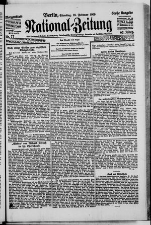 Nationalzeitung on Feb 16, 1909