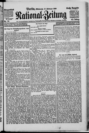 Nationalzeitung vom 17.02.1909