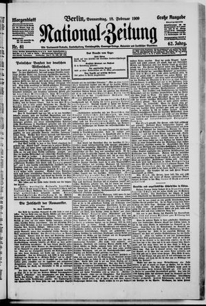 National-Zeitung vom 18.02.1909