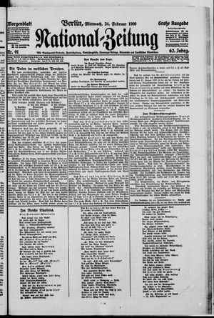 Nationalzeitung vom 24.02.1909