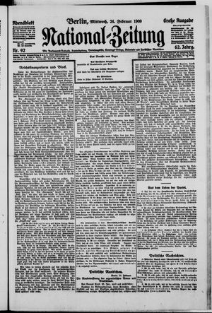 Nationalzeitung on Feb 24, 1909