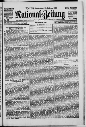 Nationalzeitung on Feb 25, 1909