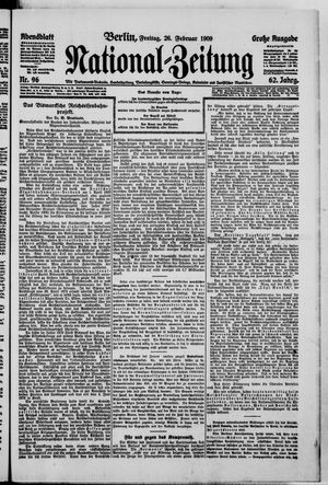 Nationalzeitung on Feb 26, 1909
