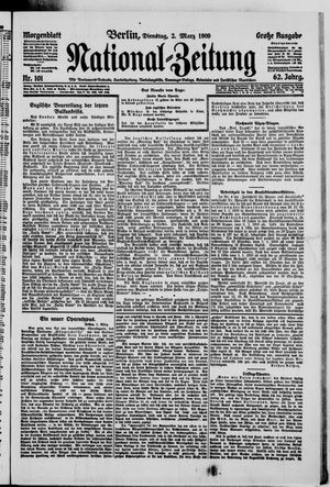 Nationalzeitung vom 02.03.1909