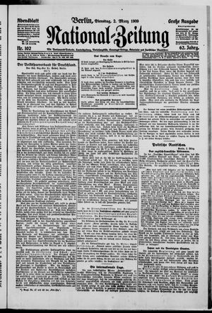 Nationalzeitung vom 02.03.1909