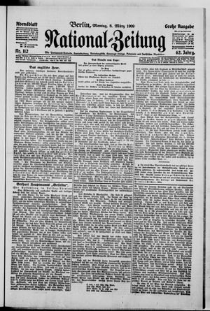 Nationalzeitung on Mar 8, 1909