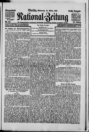 Nationalzeitung on Mar 10, 1909