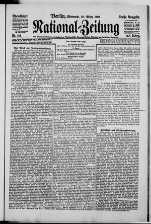 Nationalzeitung on Mar 10, 1909