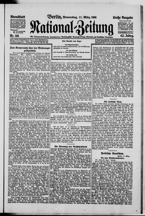 Nationalzeitung on Mar 11, 1909