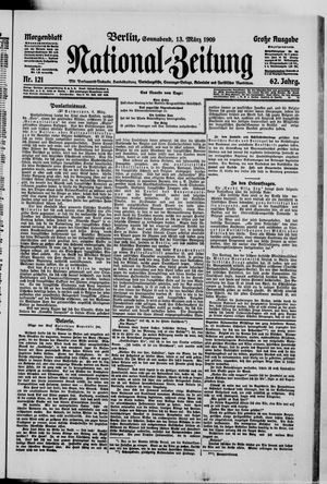 Nationalzeitung vom 13.03.1909