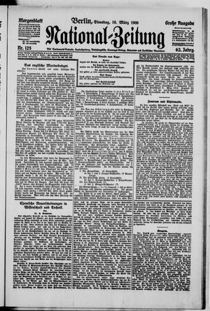 Nationalzeitung vom 16.03.1909