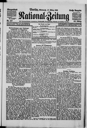 Nationalzeitung on Mar 17, 1909