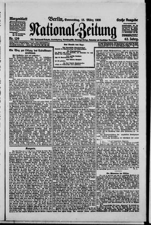 Nationalzeitung vom 18.03.1909