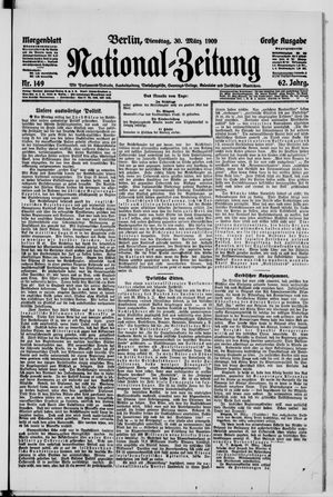 Nationalzeitung vom 30.03.1909